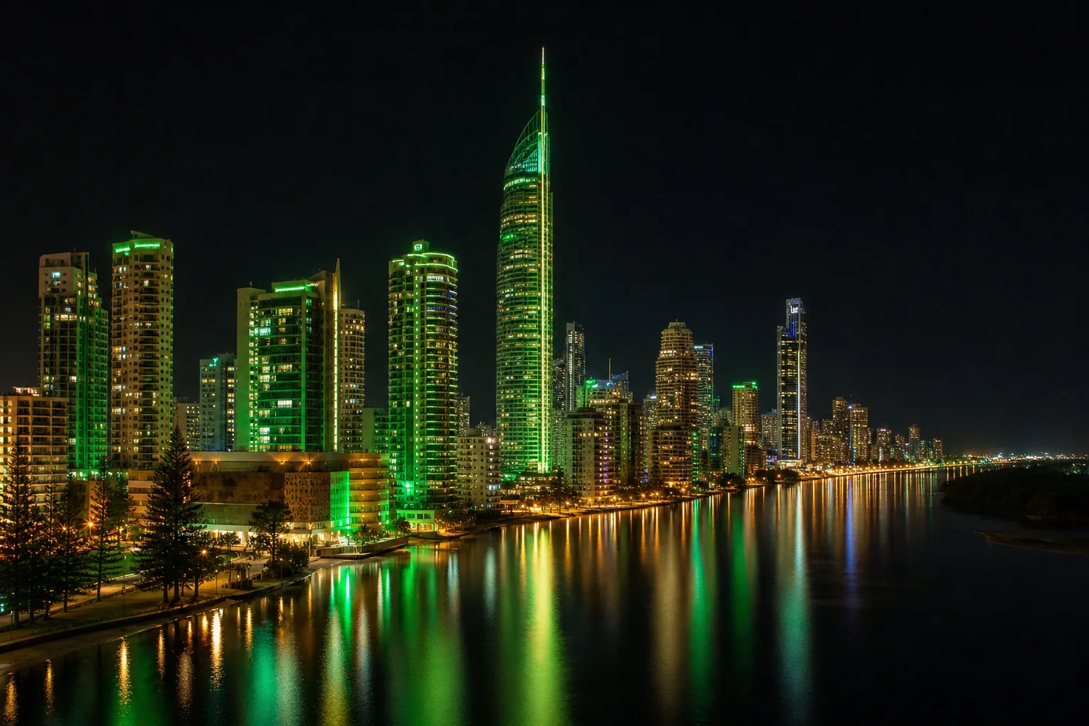 Editorial city guide graphic for Uptown Pokies Casino readers in Gold Coast, QLD